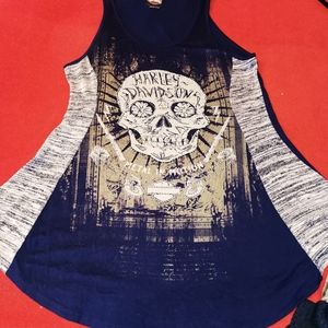 Harley Davidson womans skull top